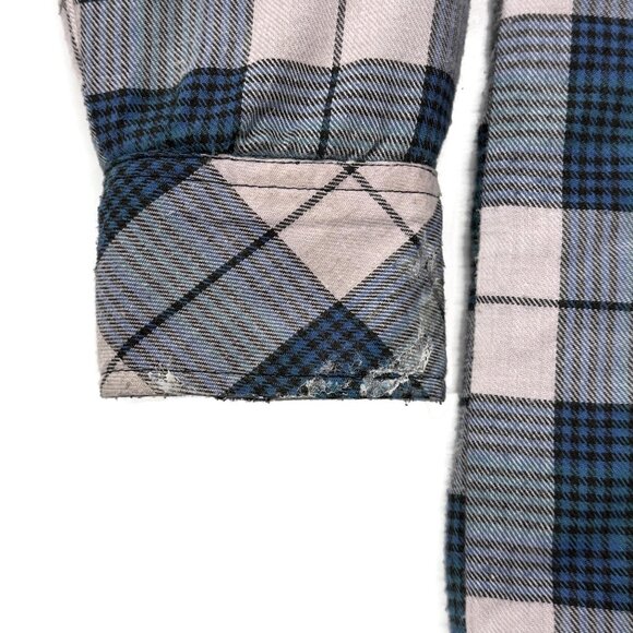 Hugo Valentino Lined Quilted Plaid Flannel Shirt Jacket Mens Small Shacket - Picture 10 of 13